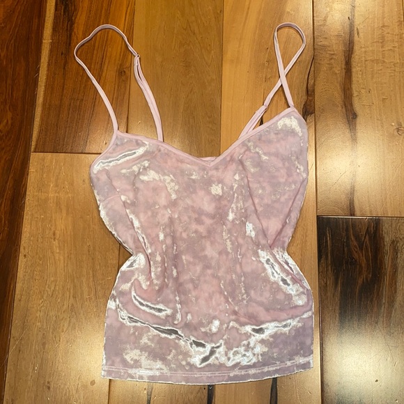 Victoria's Secret Tops - NWOT- VINTAGE VICTORIAS SECRET CRISS CROSS VELOUR TANK- WOMENS MEDIUM
